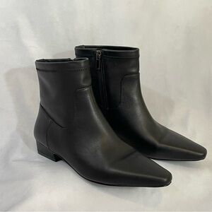 Jason Wu Black Leather Pointed-Toe Ankle Boots